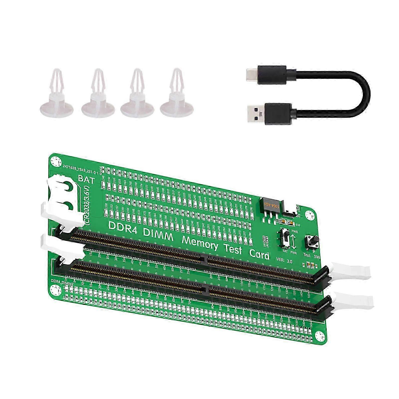Memory Tester Memory Diagnostic Analyzers Desktop DDR4 DIMM Tester Card Board for Desktop Servers Computers