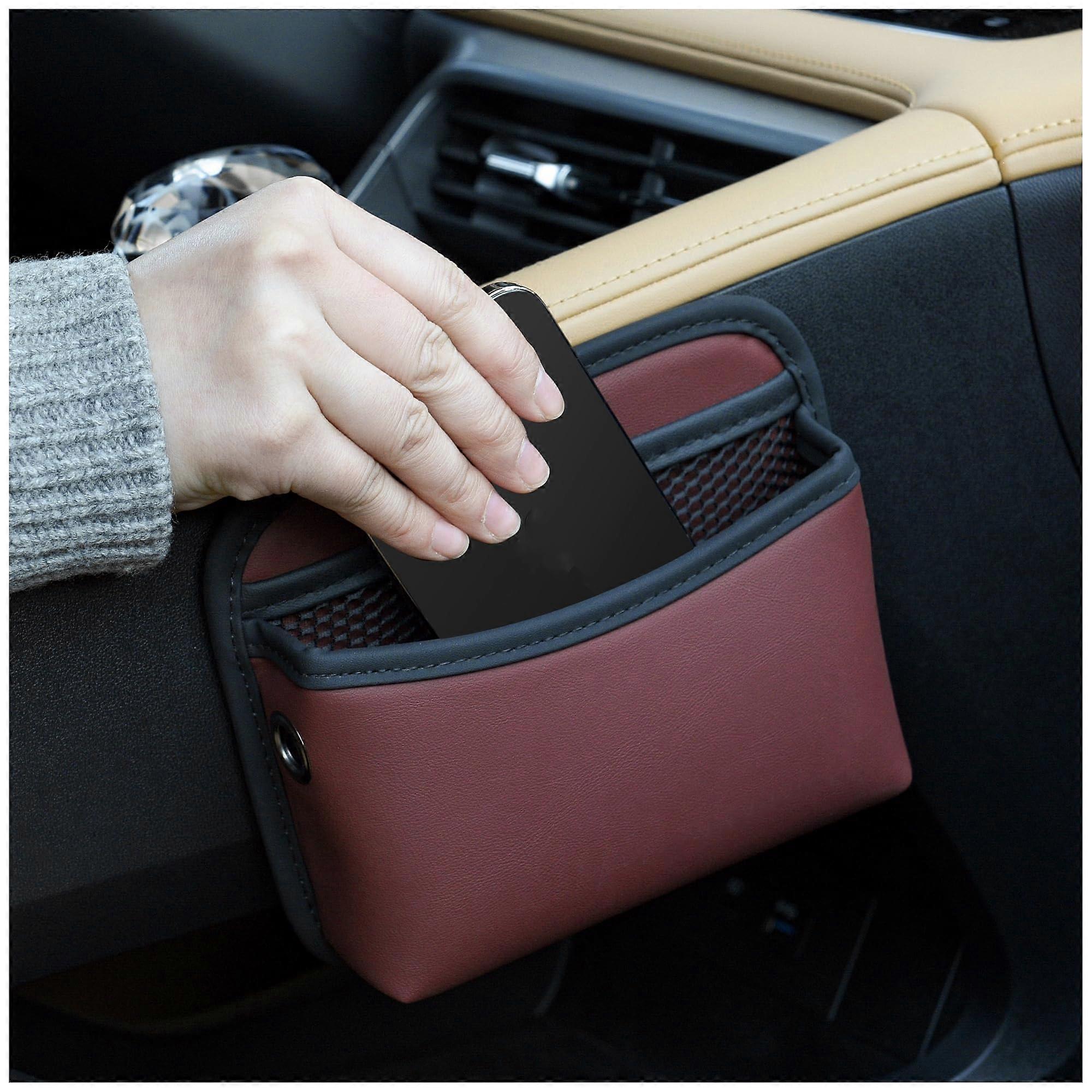 Car Leather Storage Box For Astra K 2015, Boot Organiser With FreshKeeping Bag, Collapsible Waterproof Box ARed
