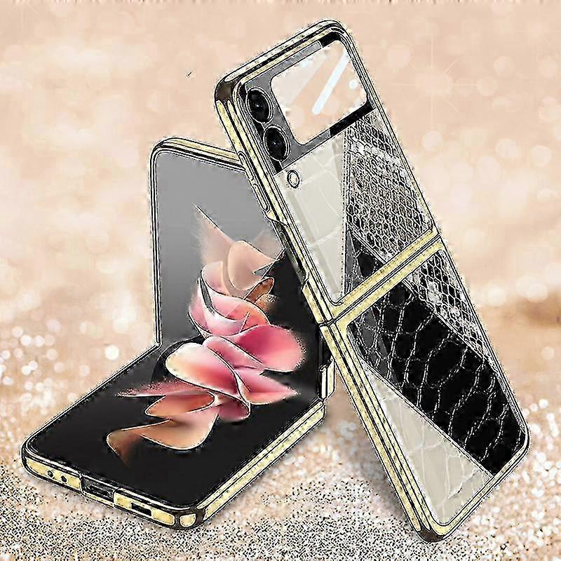 Camera Glass Protector Case for Samsung galaxy Z Flip 3 5G Phone Cover Plating Frame Hard Glass Back Case for Z Flip3