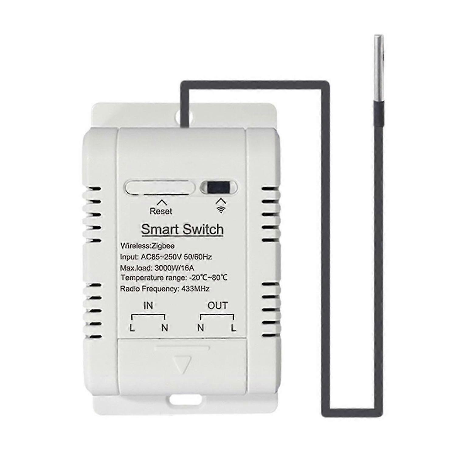WiFi Smart Temperature Switch with 2M Sensor 16A Temperature Switch Supports Voice Control