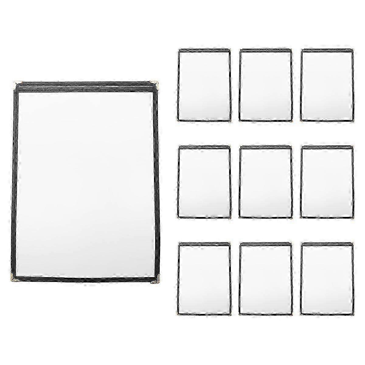 10 Pack of Menu Covers - Single Page, 2 View, Fits 8.5 x 11 Inch Paper - Restaurant Menu Covers
