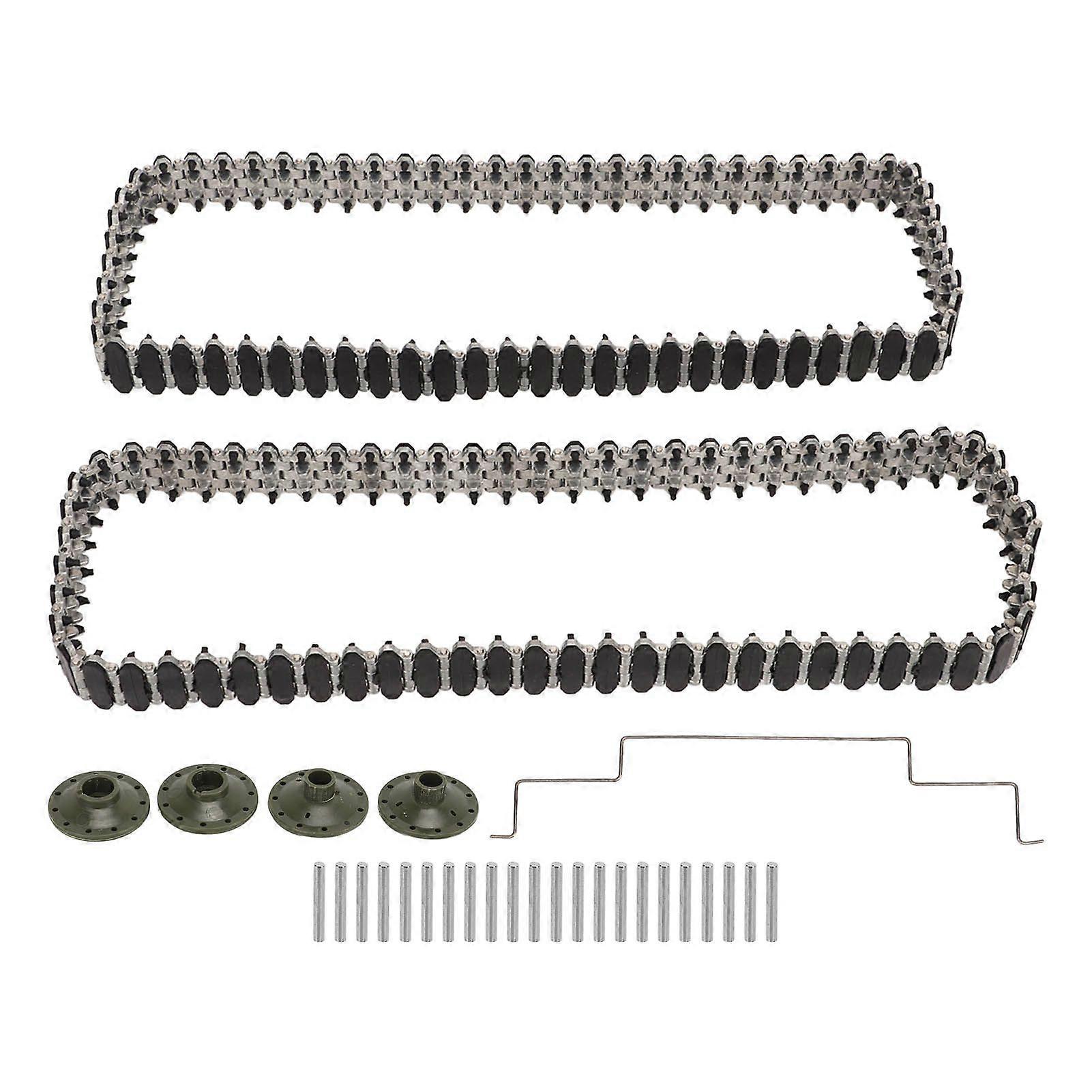 RC Tank Track Chain Aluminum Alloy Plastic High Strength RC Tracked Carrier Chain for WPL E 1 GAZ 71