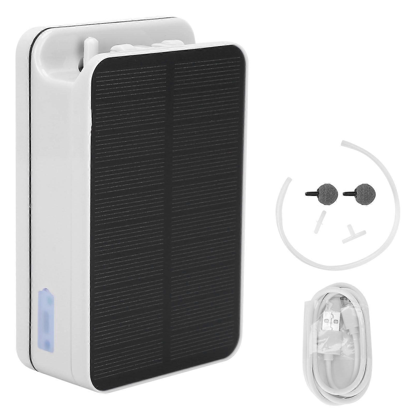 Solar Pond Pump Portable 2200mAh Large Capacity Battery Overcharge Protection Air Pump