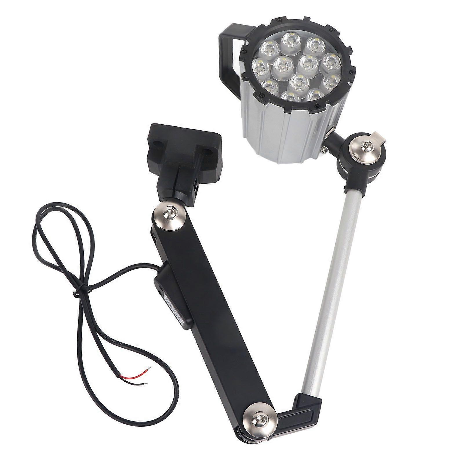 LED Waterproof Machine Work Light Foldable Adjustable Long Arm for Lathe CNC 12W 24V