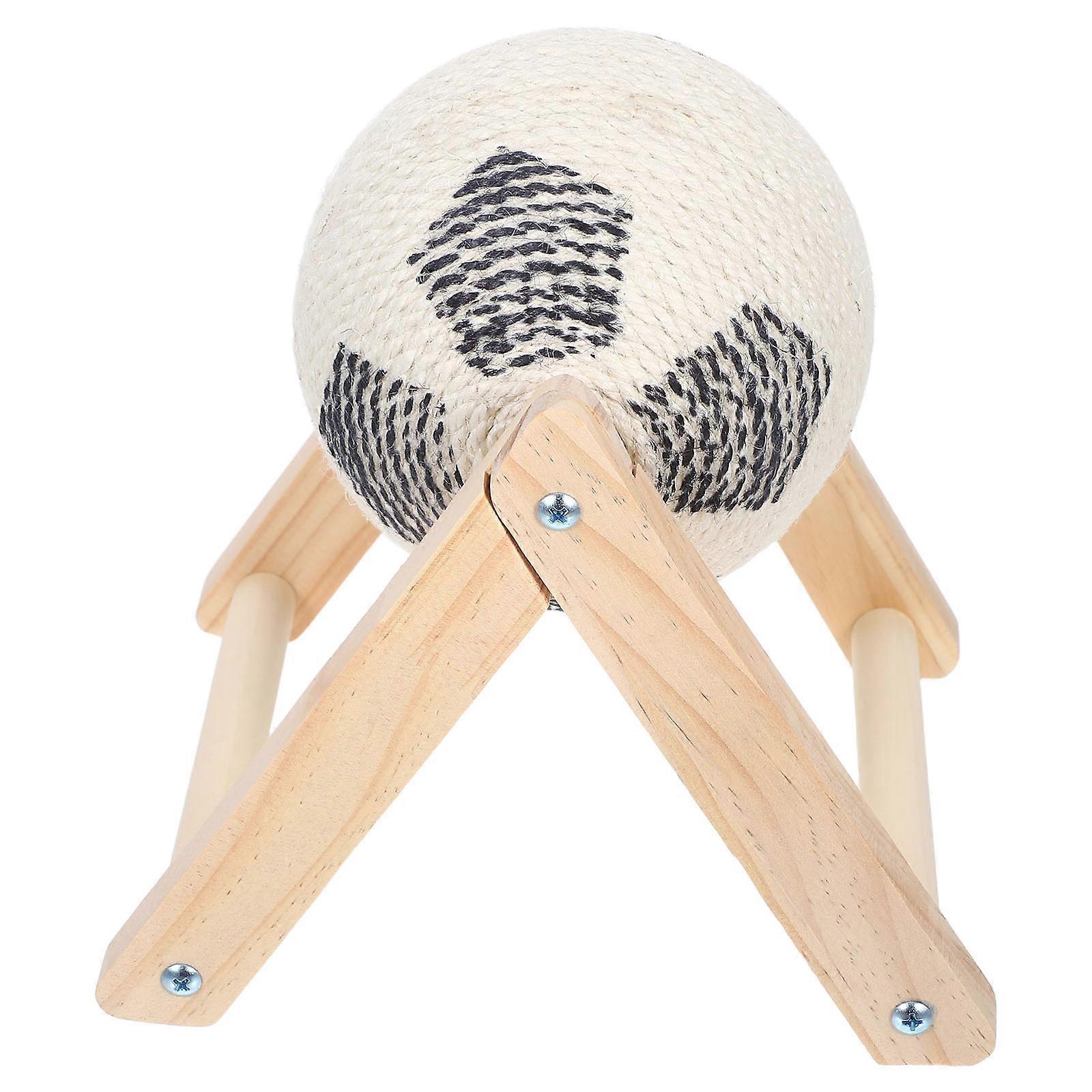 Wooden Cat Scratching Ball for Claw Sharpening 3Pcs Sisal Scratcher Toy