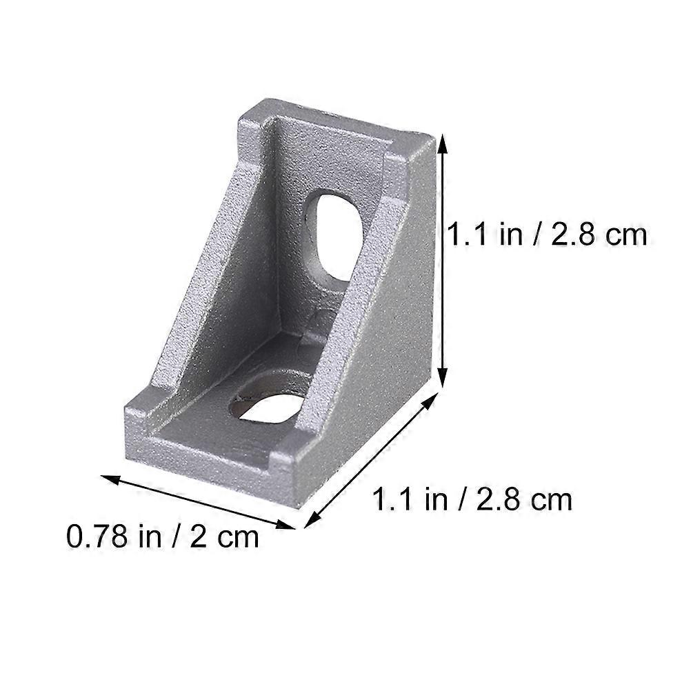 Corner Bracket Aluminum Extrusion Connector for 20mm Aluminum Extrusion Silver Solid Casting 20Pcs
