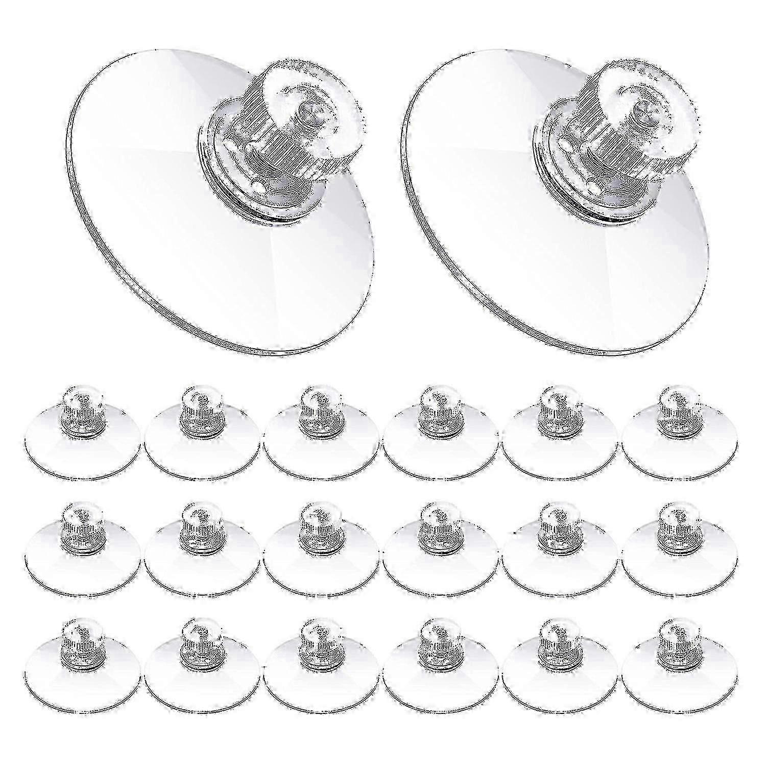 20 Stück Saugnapf Kunststoff Saugnäpfe 40mm Klar PVC Saugnapf Pads Starker Klebstoff Saughalter W