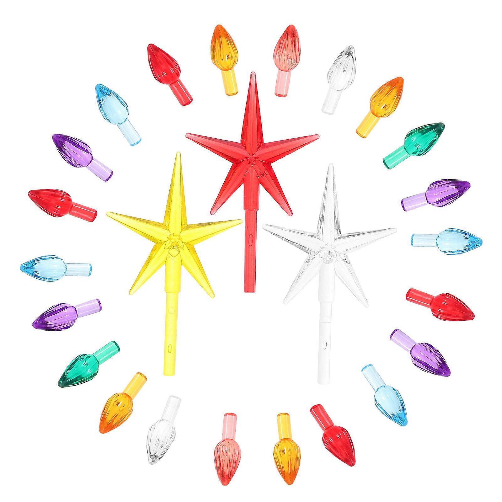 Holiday Decor Replacement Bulbs for Christmas Tree Lighting 1Set Multicolor