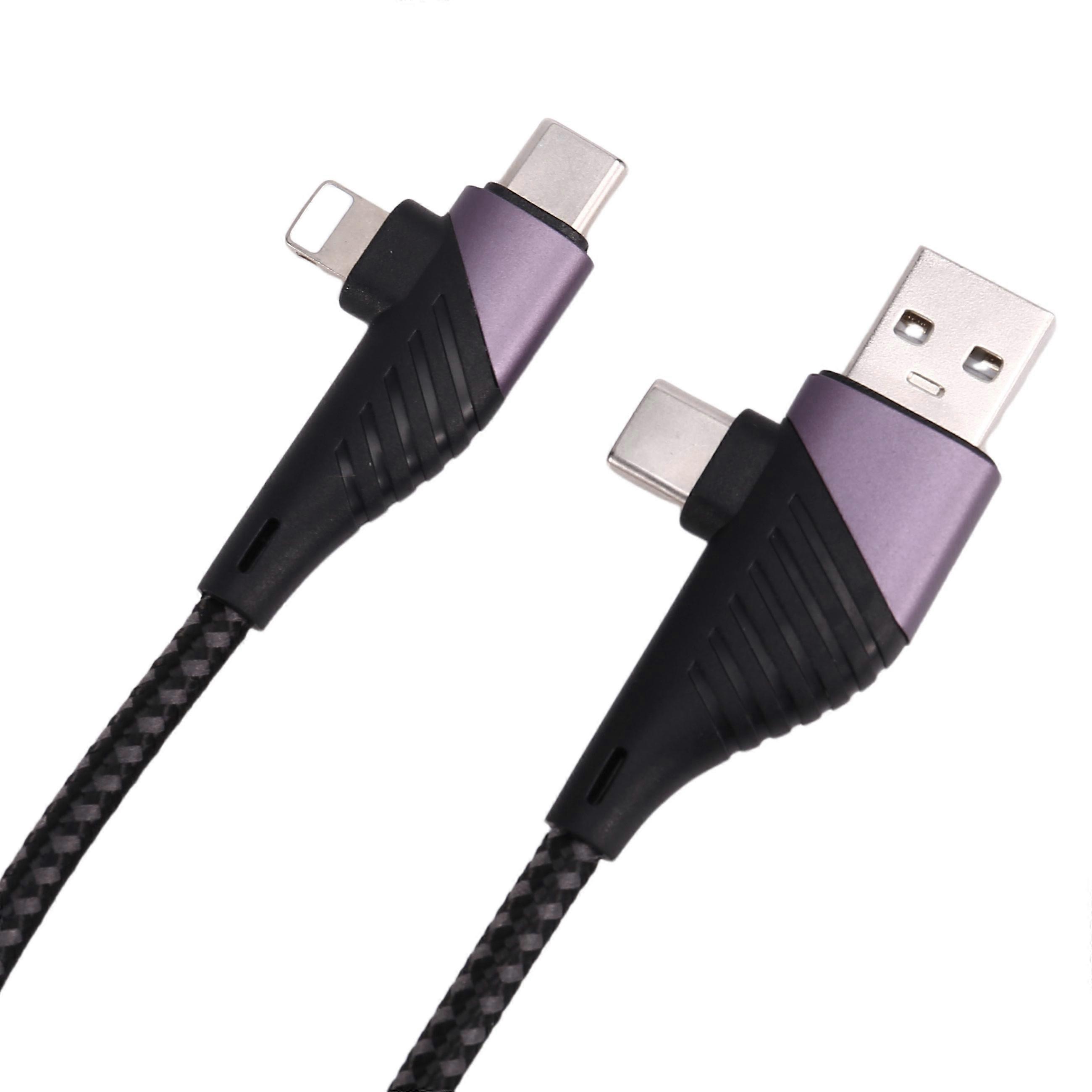 4-In-1 PD USB C Cable Fast Charging USB Type C to Type C IOS Cable