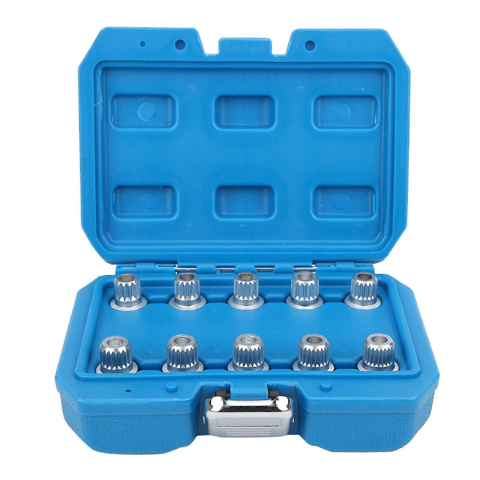 10Pcs Wheel Locking Lug Nut Key Set Remover Installation AntiTheft Kit