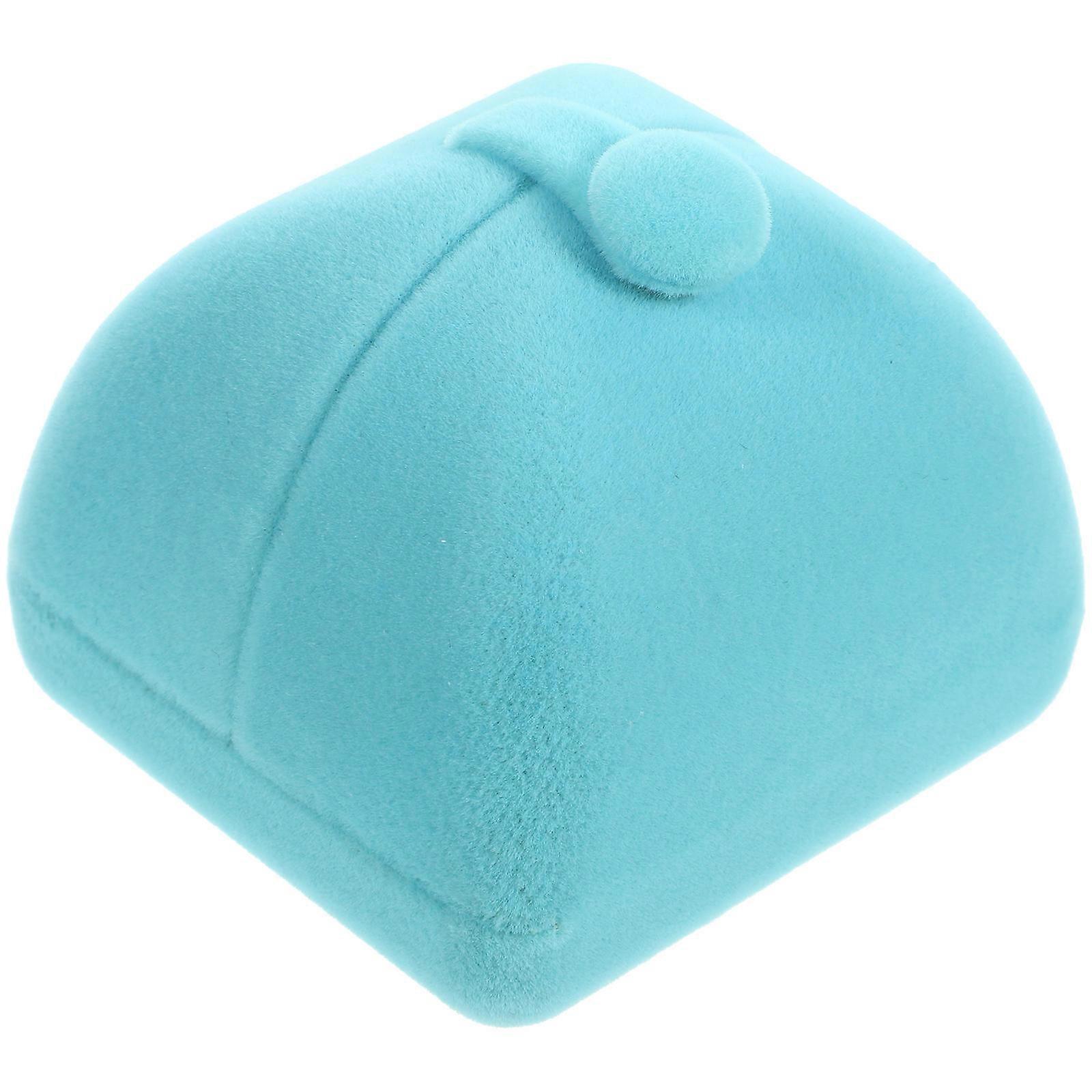 Small Ring Box for Storage Use 4Pcs Blue Ring Holder Boxes for Wedding