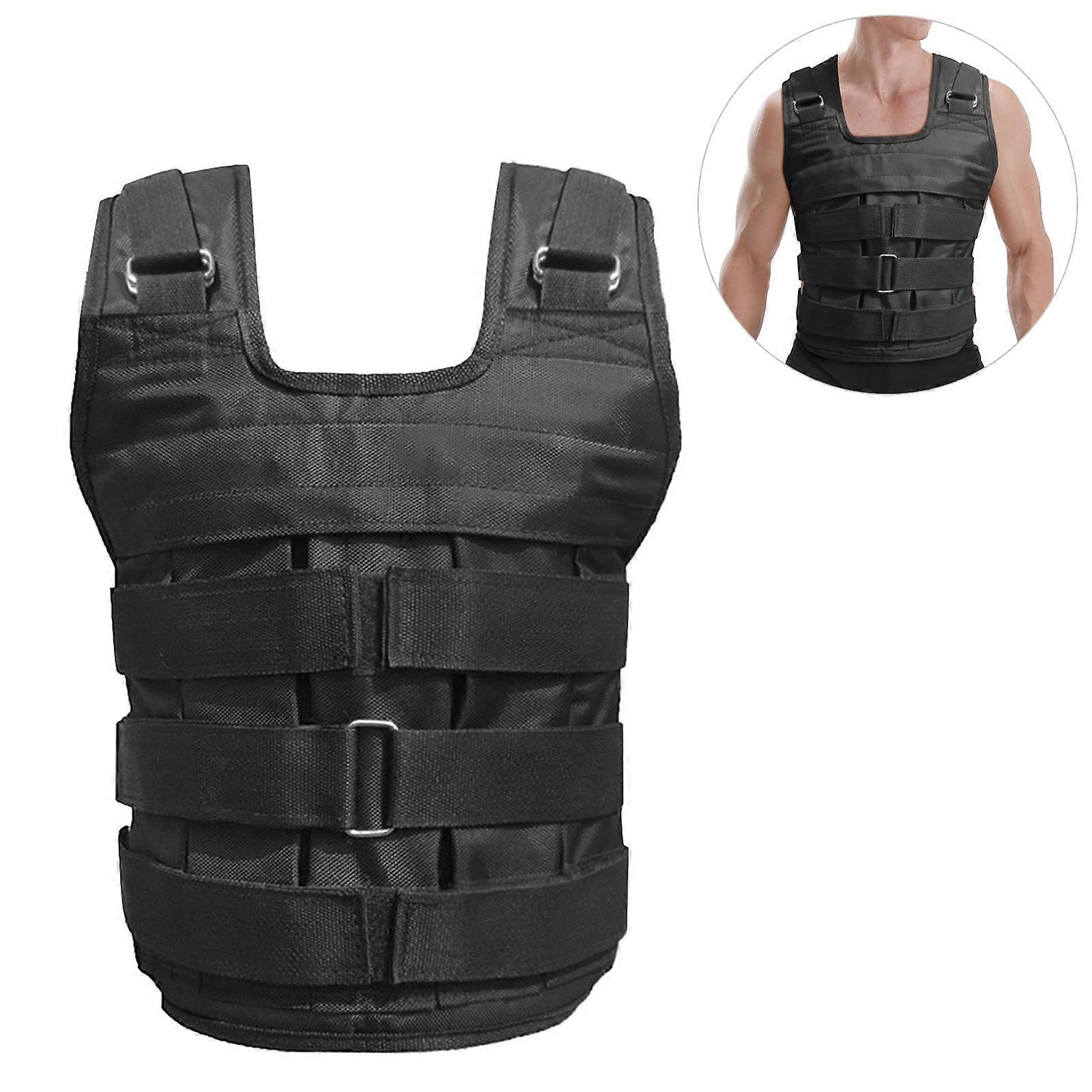 Tomfoto Max Loading 50kg Adjustable Weighted Vest Weight Jacket Oxford Exercise Weight Loading Cloth Strength Training (Empty)