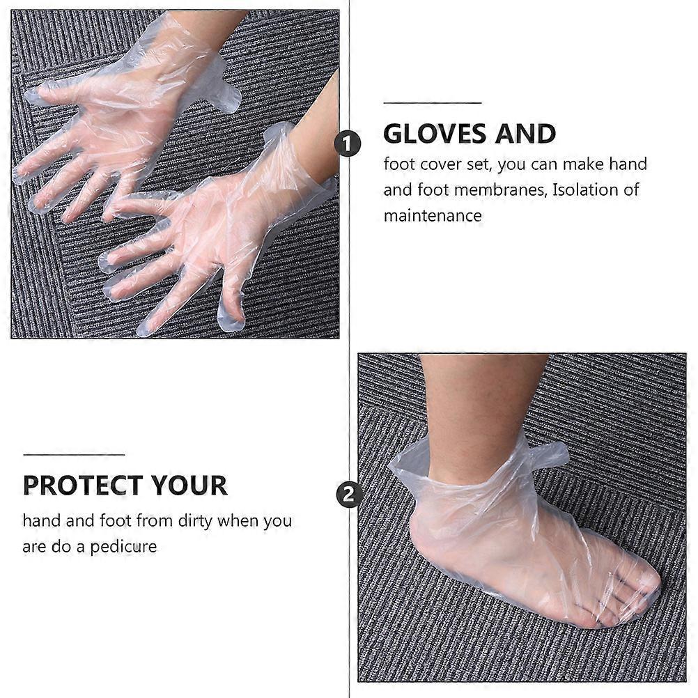 Disposable Foot Cover Plastic Gloves for -Off 200Pcs