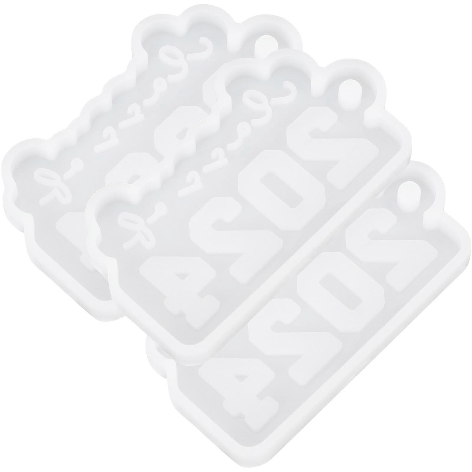 DIY 2024 Keychain Mold Silicone Pendant Mold Crafting 6Pcs Set