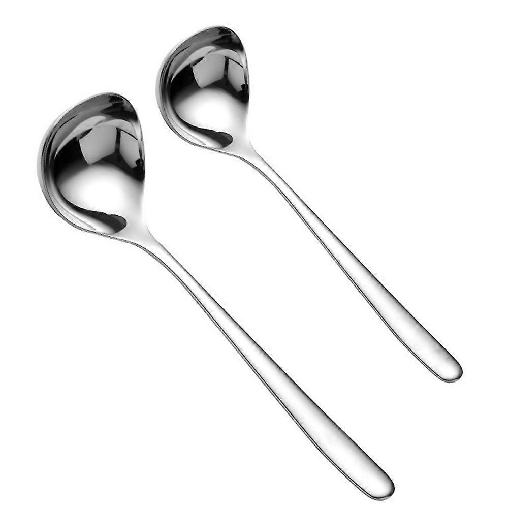 Silver Metal Serving Spoon Set for Cooking Use with 6Pcs Stainless Steel