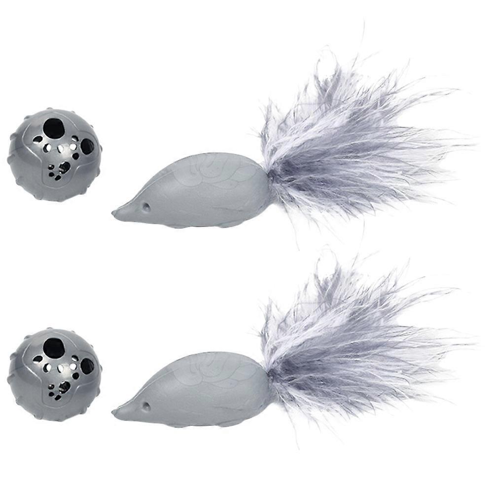Cat Mouse Toy and Bell Balls for Pet Playing 8Pcs Set