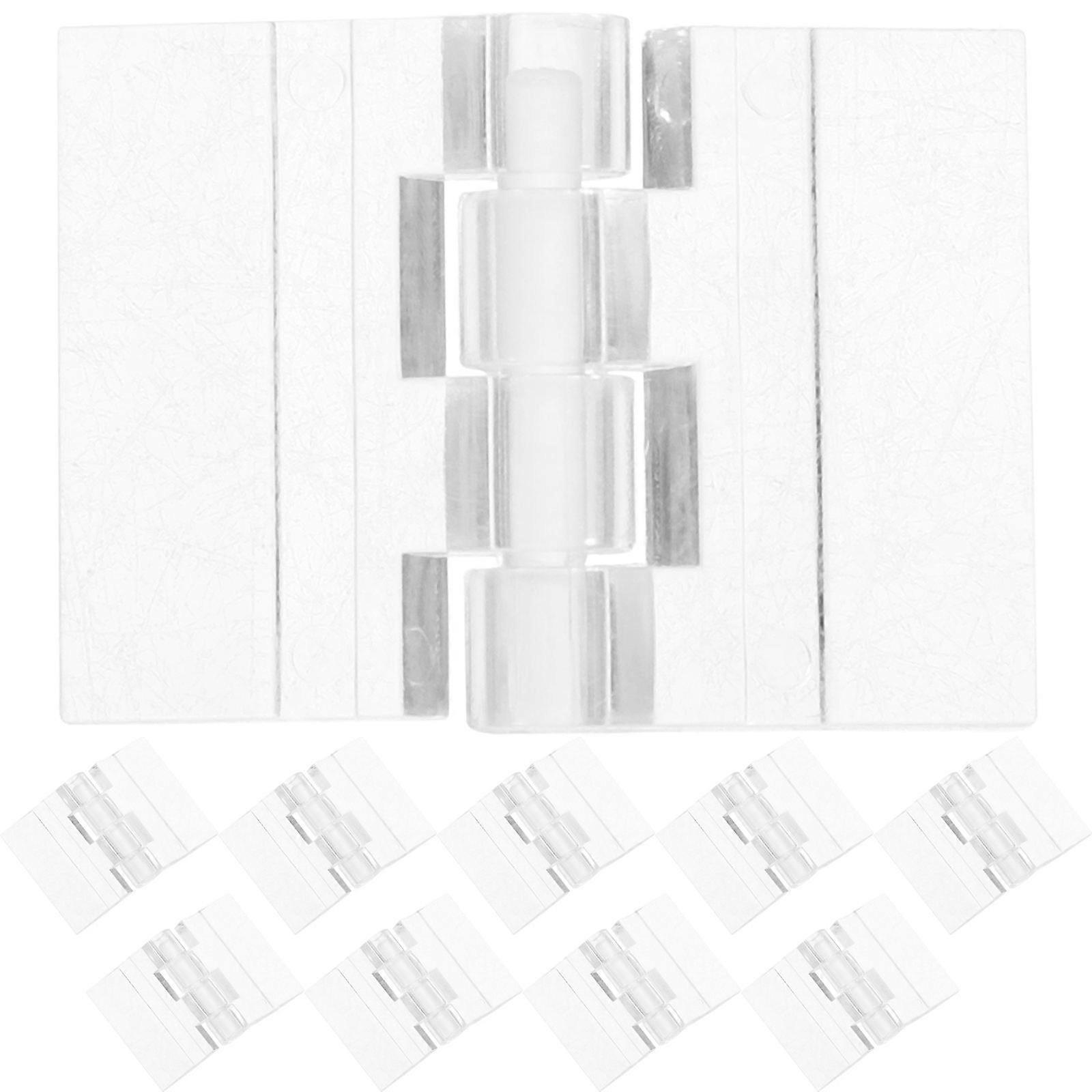 Acrylic Hinges for Cabinet Drawers Folding Hinge Transparent 40Pcs