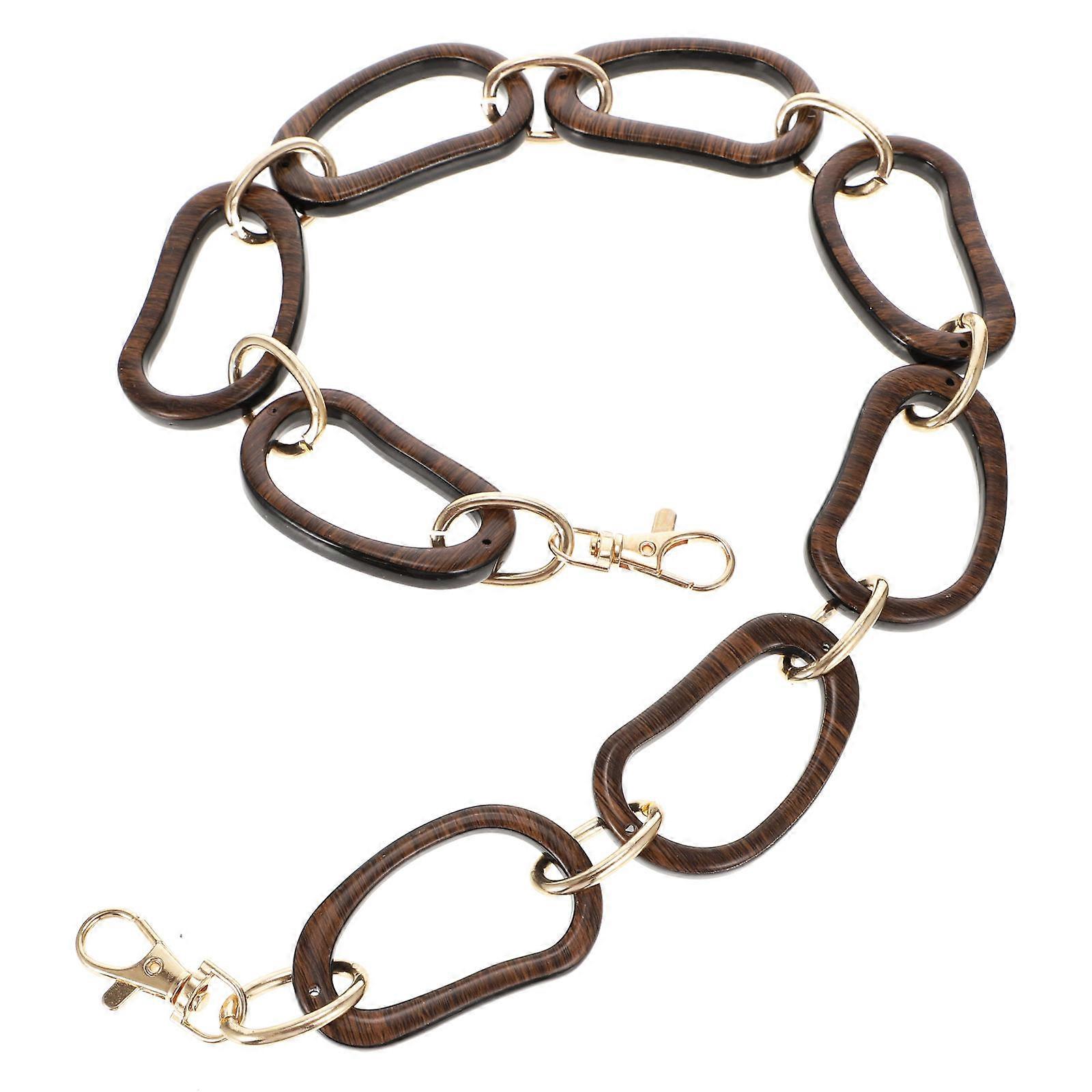 Purse Replacement Chain Stylish Design Everyday Use Brown 60X3.5X0.5cm DIY 1Pc