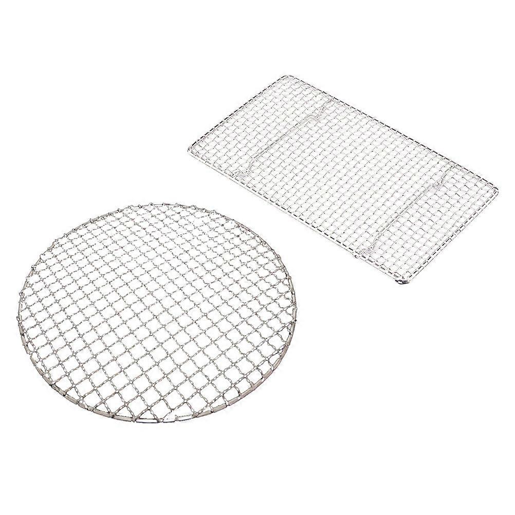 Home Barbecue Net for Grilling Use 10Pcs Silver Bbq Mesh