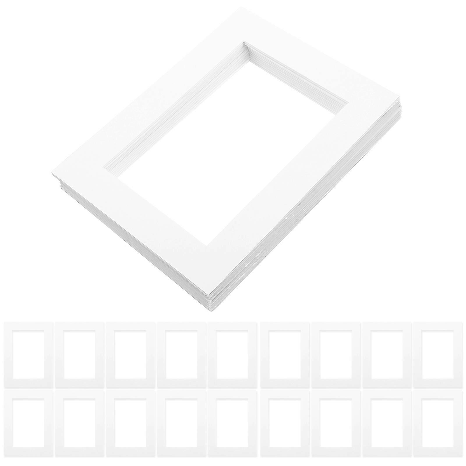 50 Pcs Square Photo Mats For DIY Ornamentation In Family Settings With Reliable Photo Display Features