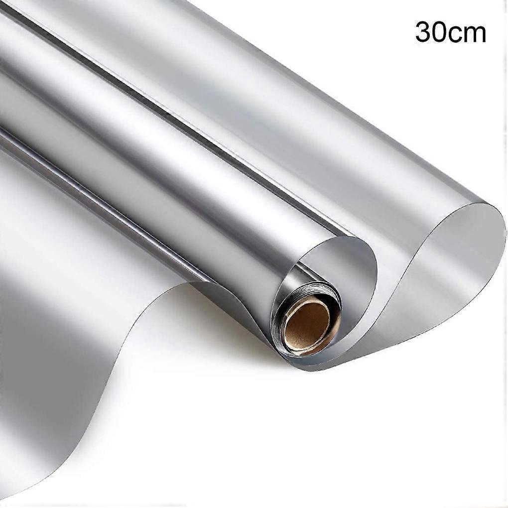 Mirror Window Film PVC Self-adhesive Reflective Solar Film Privacy Window Tint for Home Blue Silver Glass Insulation