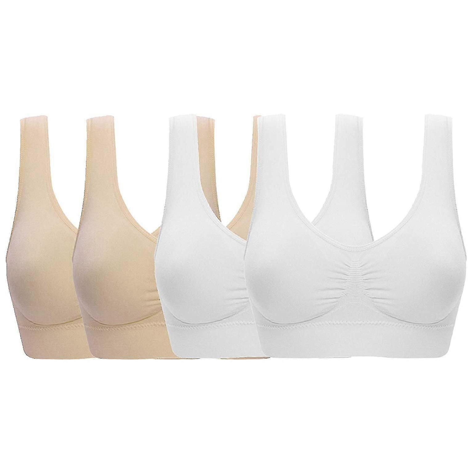 4 Pack Womens Seamless Wireless Bra Unpadded Comfort Bralette