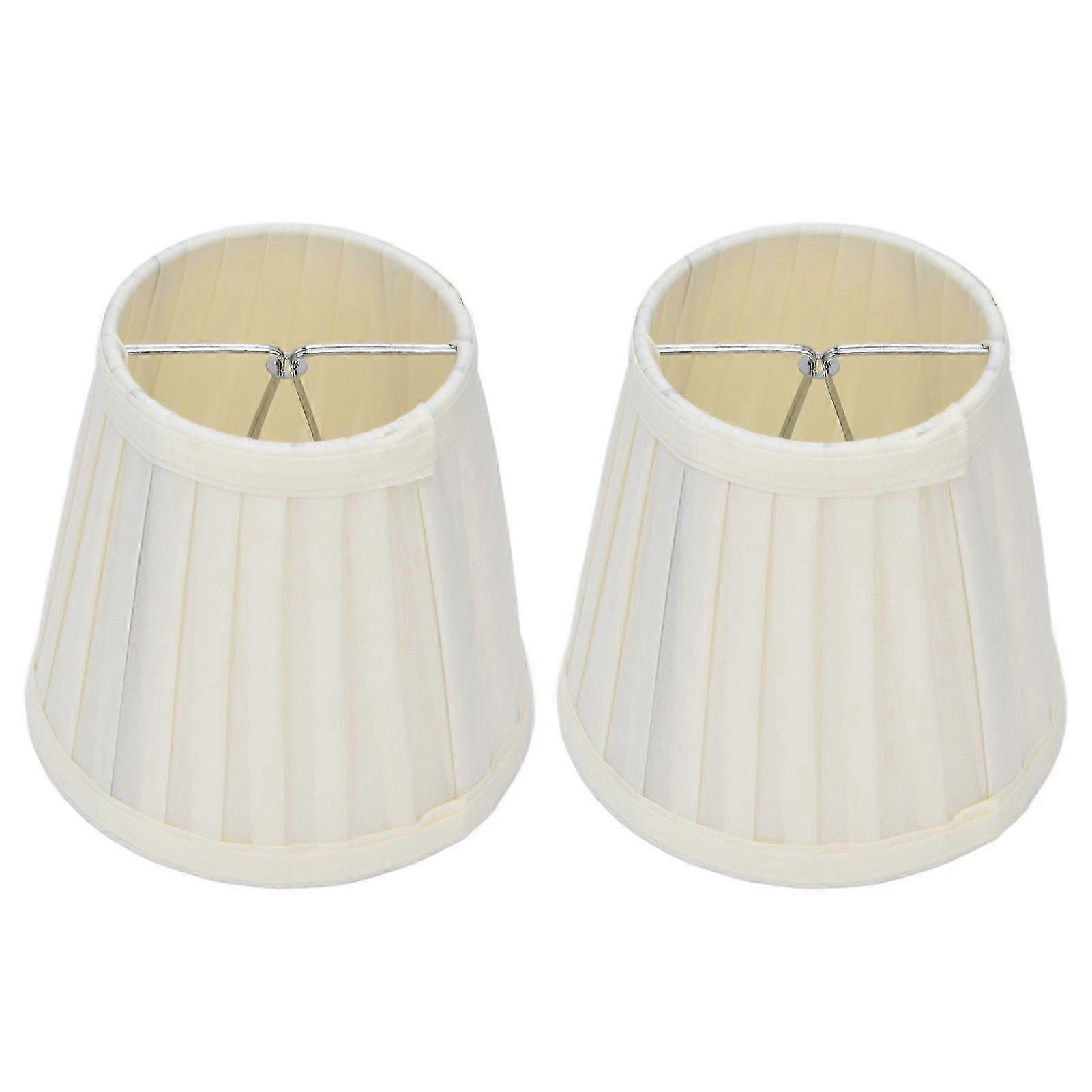 2-Piece Double Small Lamp Shade Clip-On for Table and Wall Lamps