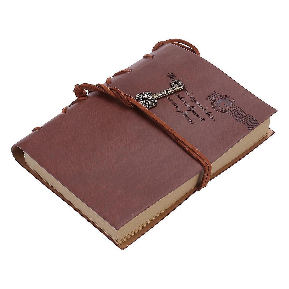 Classic 2Pcs Notebook With PU Cover Perfect For Journaling And Note Taking For Travelers In Coffee Color