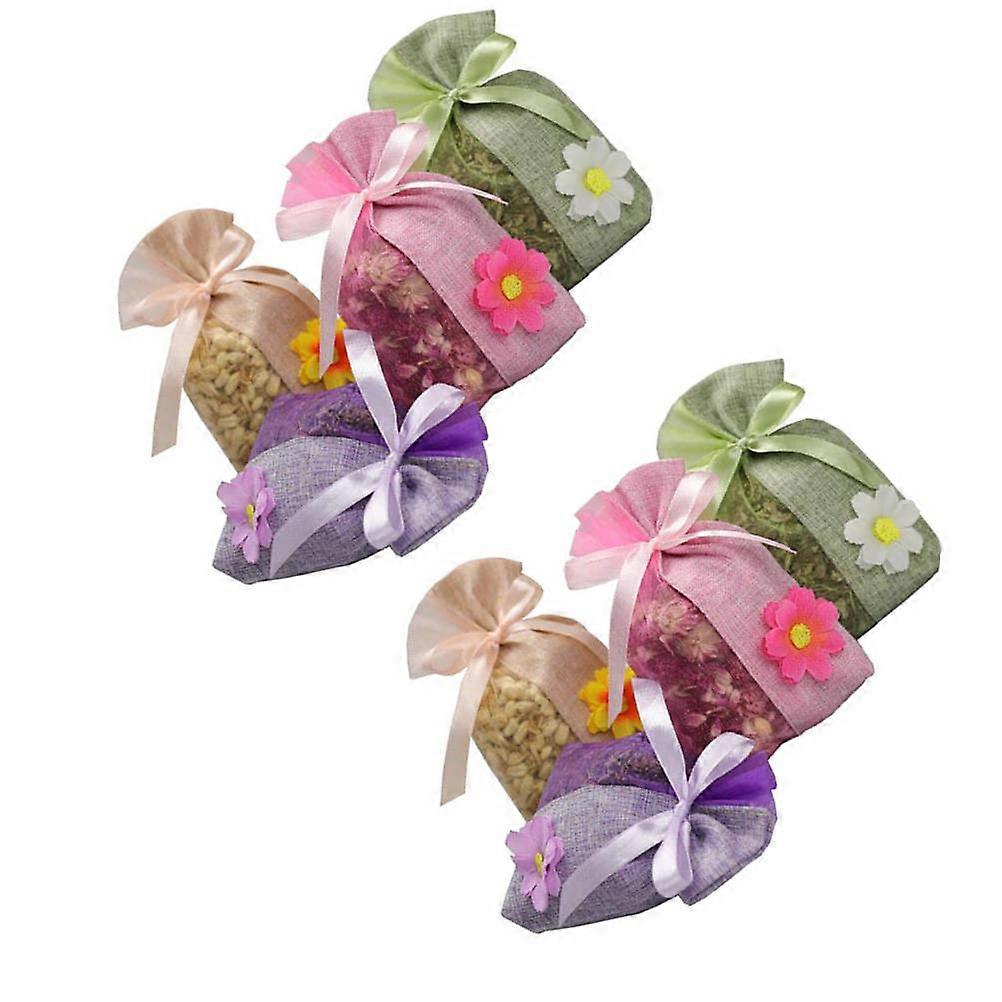 Assorted Color Sachet Empty Bag Drawstring for Storage 8Pcs Small Pouch