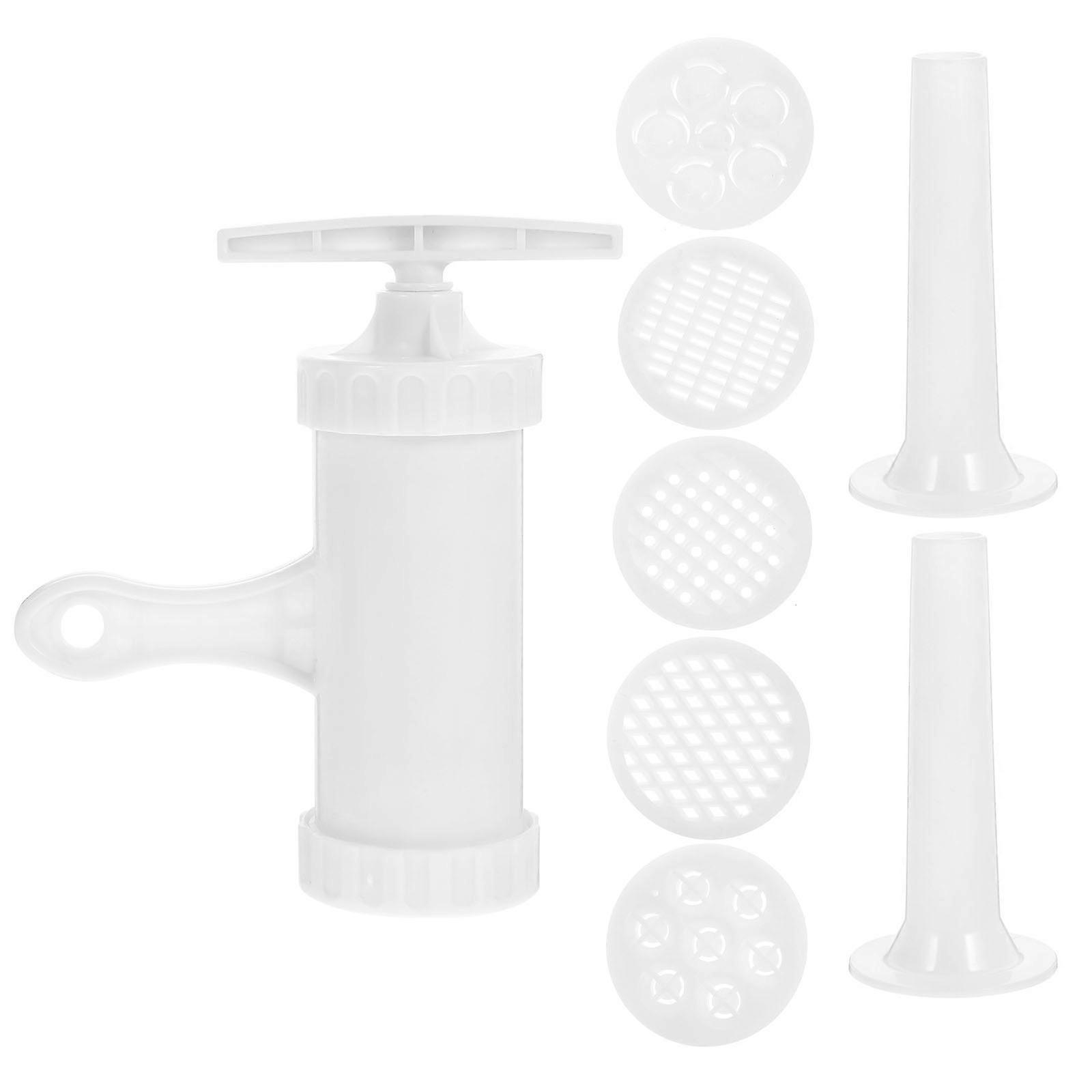 Sausage Stuffer Machine For Restaurant Chefs In White Color 18.50X10.80X6.70CM Manual Sausage Stuffing 4 Sets