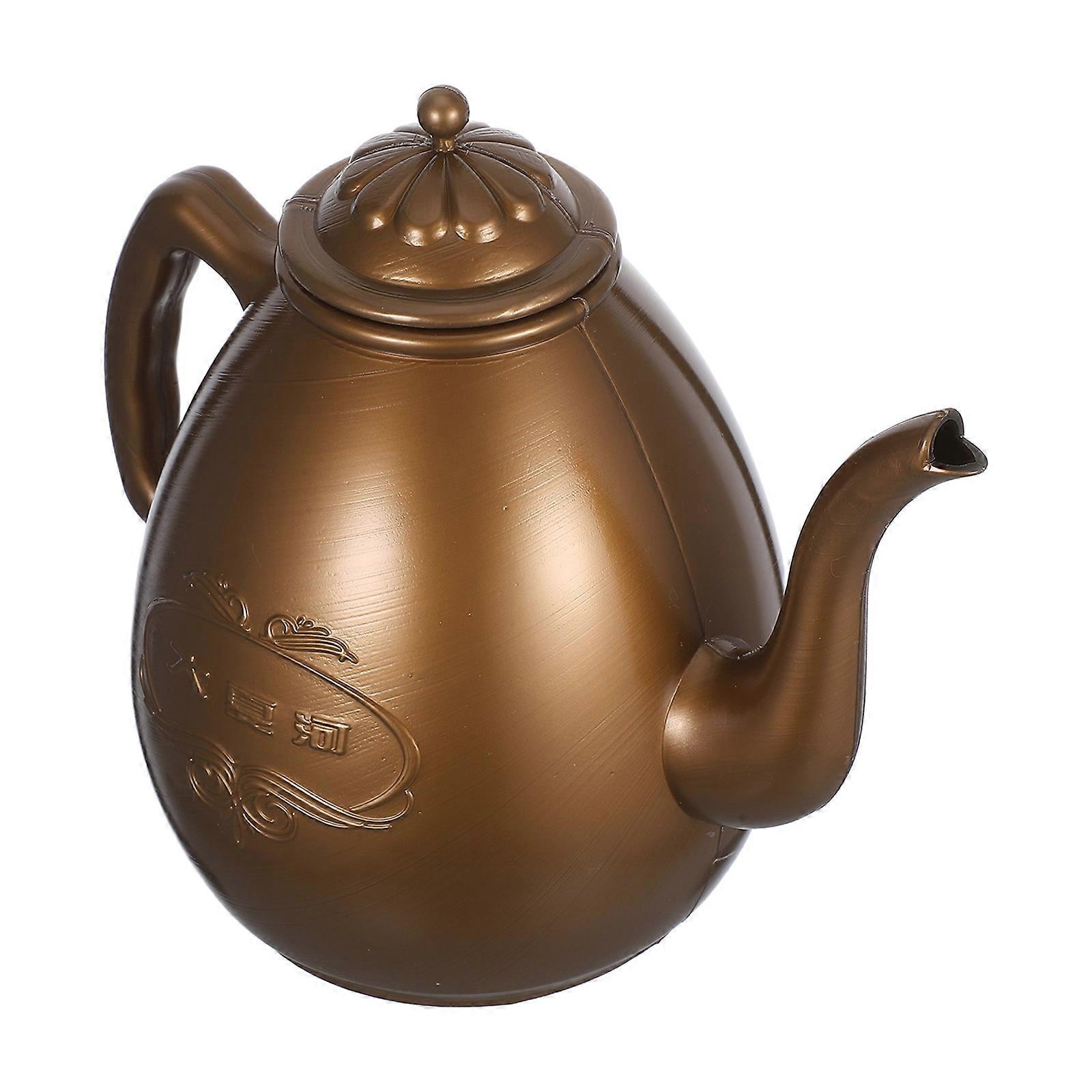 Practical Tea Kettle Small Teapot Portable Kettle Bedroom Round Handle Light Brown Capacity 2.5L 1Pcs