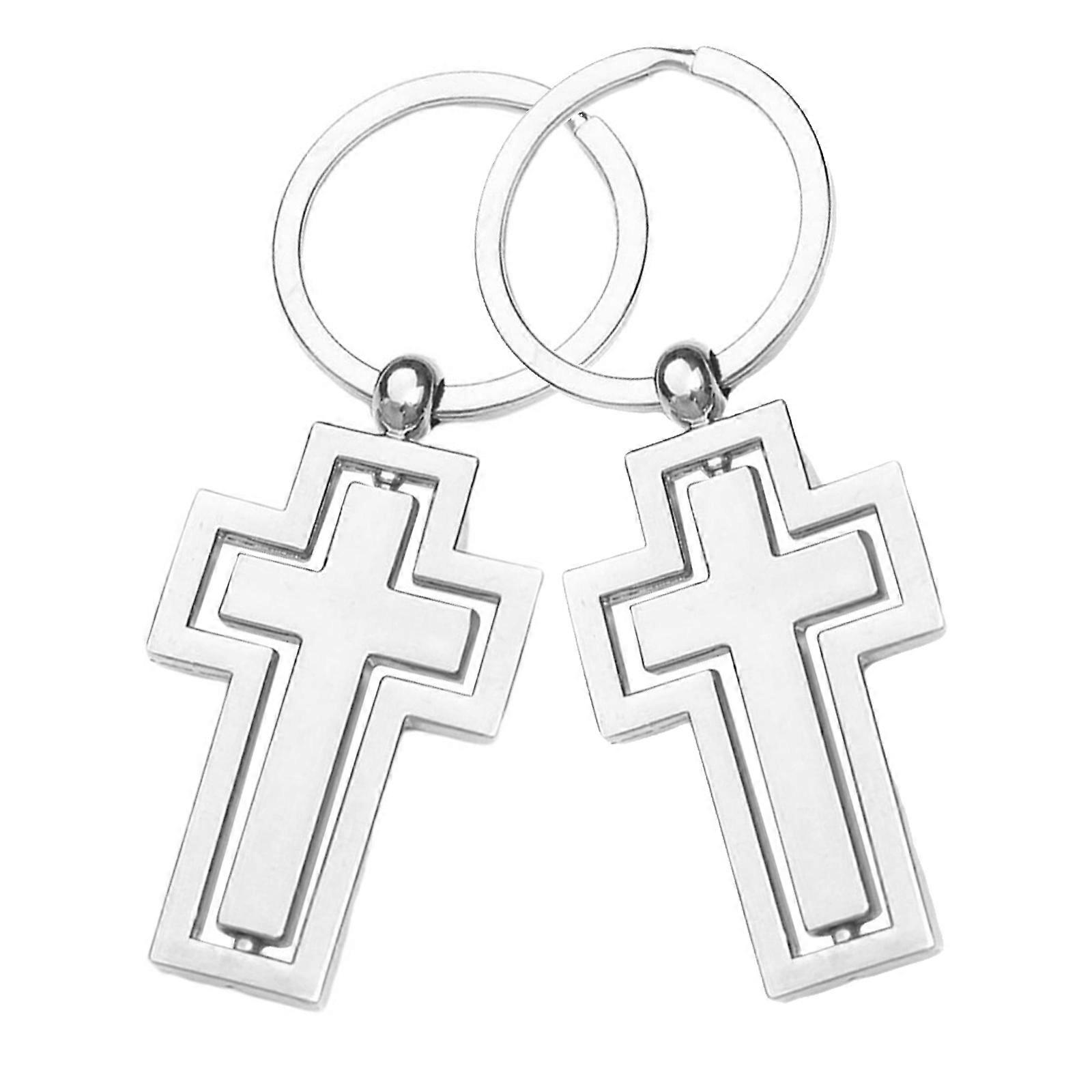 Creative Keychains Zinc Alloy Rotating Pendant for Keys 4Pcs