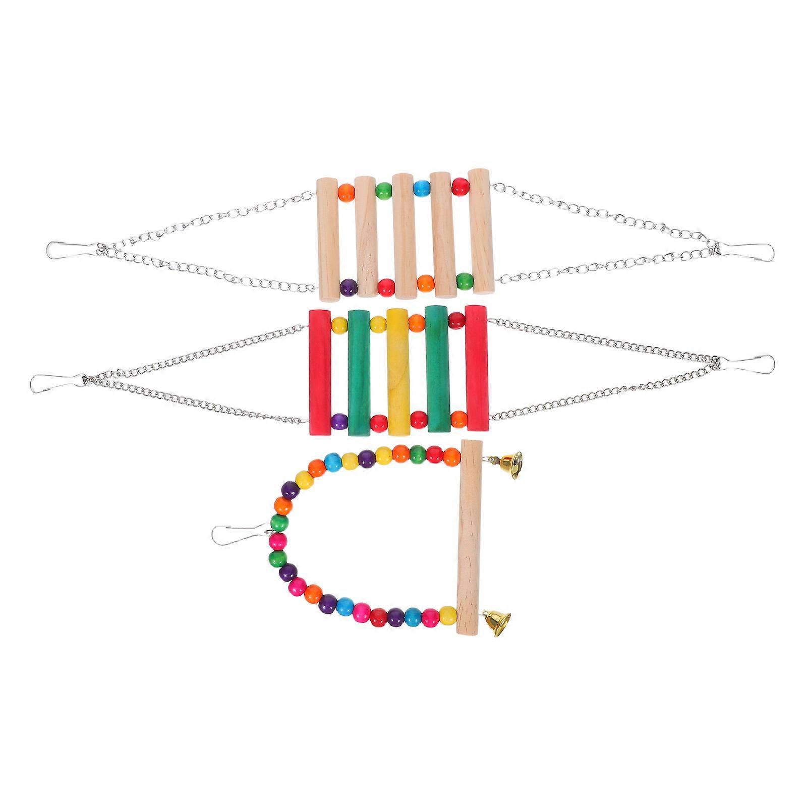 Parrot Accessories Swing Toys Set for Chewing with 12Pcs Elements