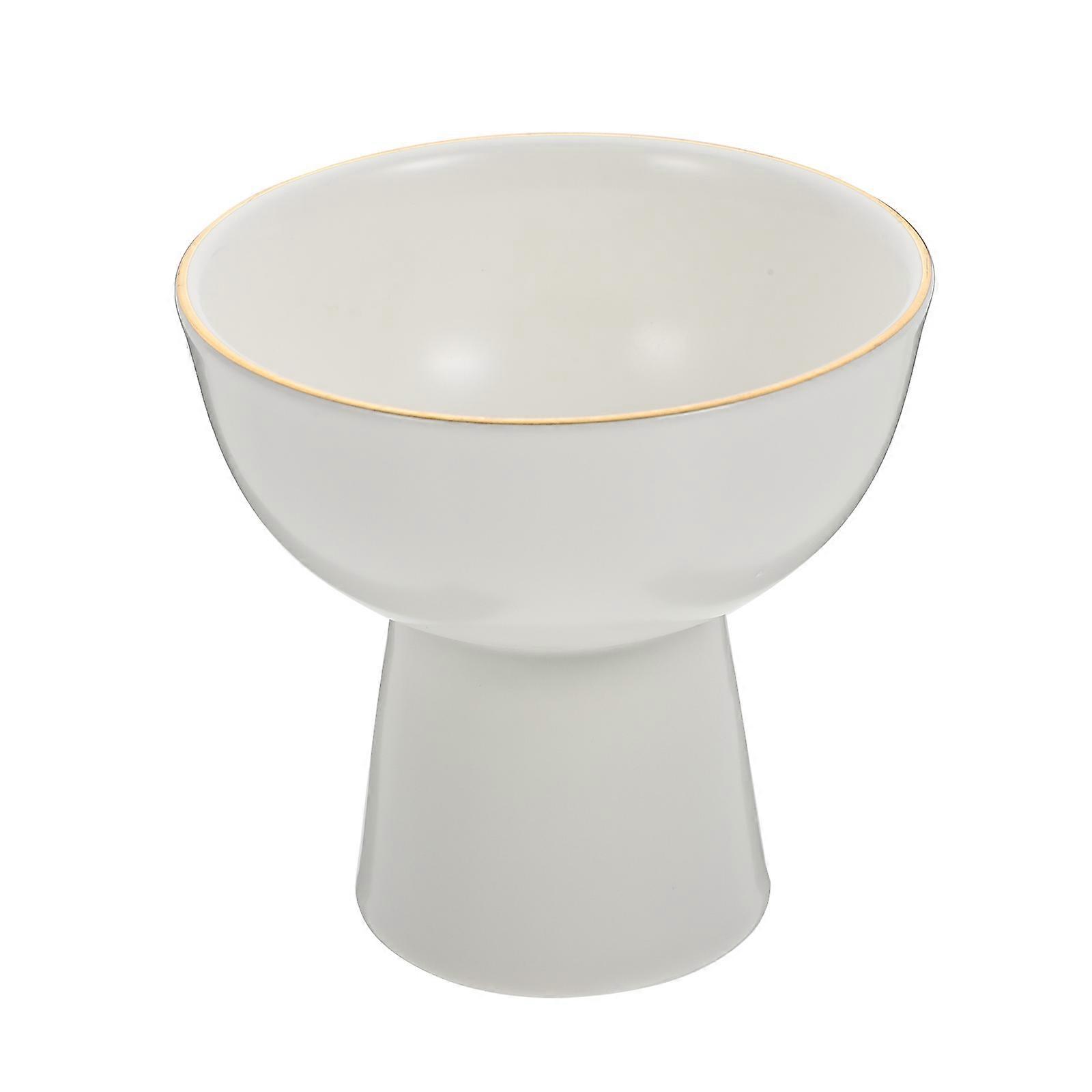 Delicate Ceramic Dessert Cup for Ice Cream Use 3Pcs White Ceramic Cups