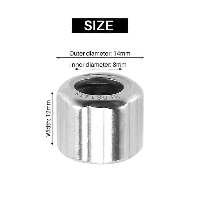 10Pcs Needle Bearing HF081412 Outer Hexagonal One-Way Needle