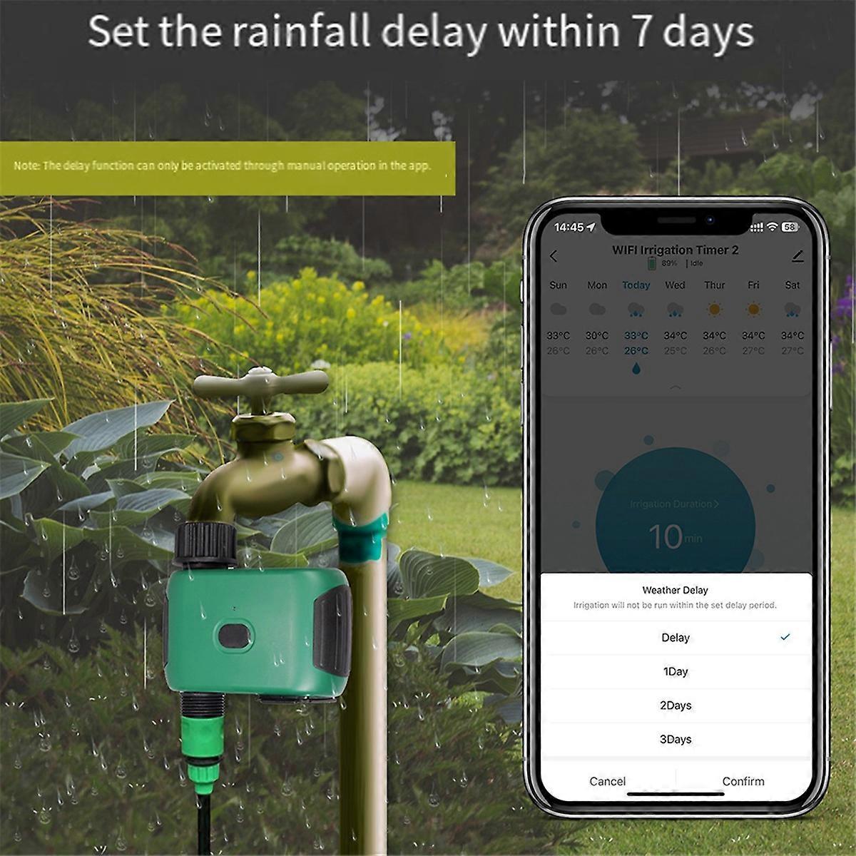 Tuya WiFi Smart 1 Outlet Water Timer Irrigation Automation Scheduler