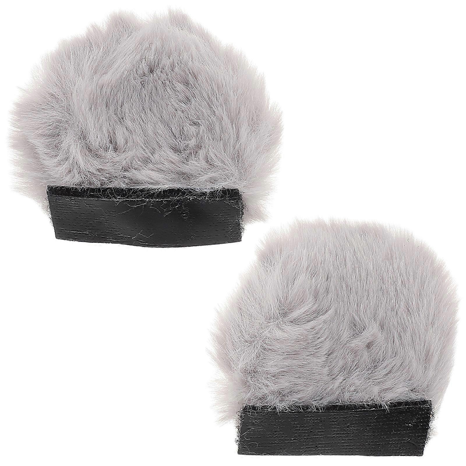 Bear Ears Soft Plush Motorcycle Decoration Set 4Pairs