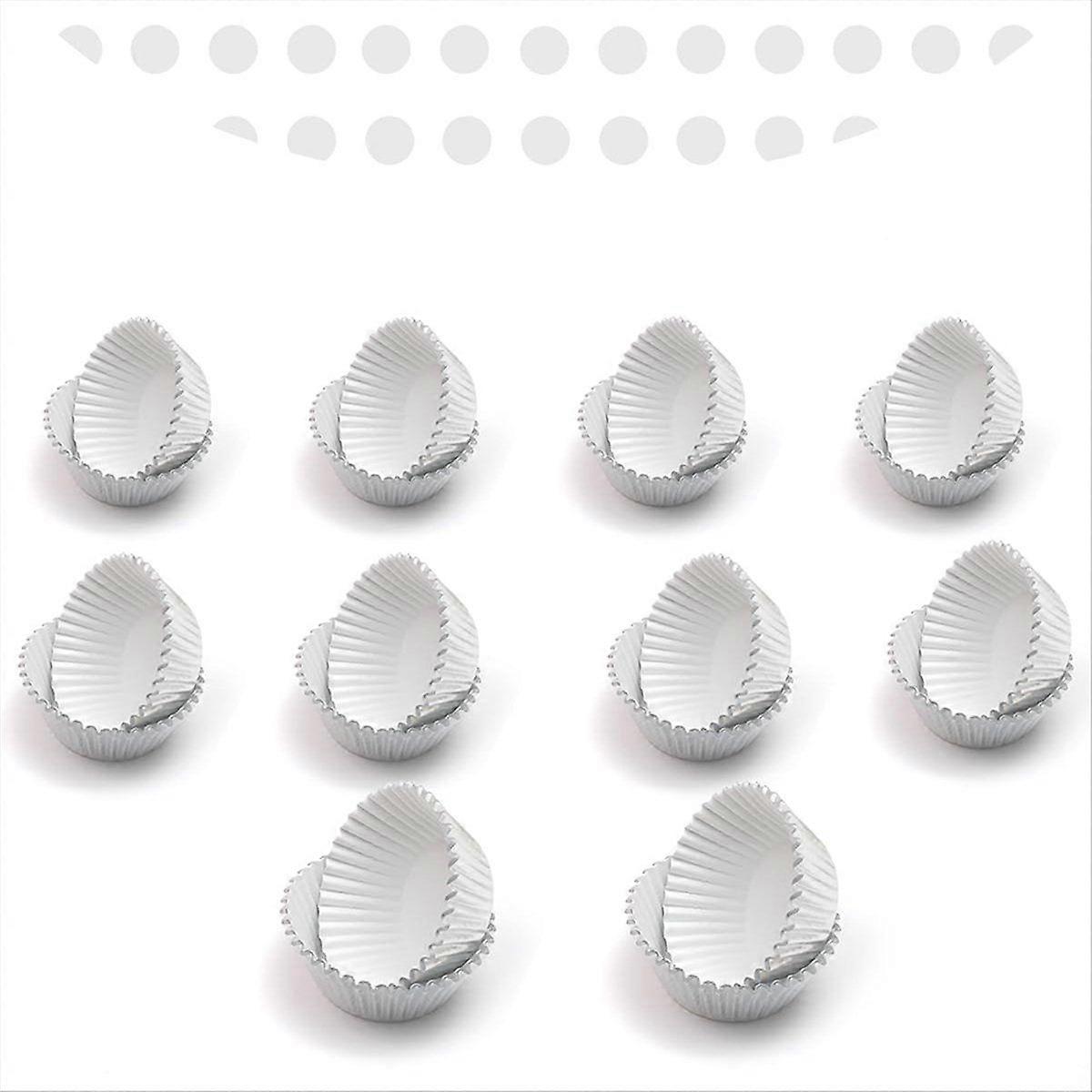 Mini 500 szt. srebrnych foremek do babeczek do pieczenia foremek do pieczenia o grubości A