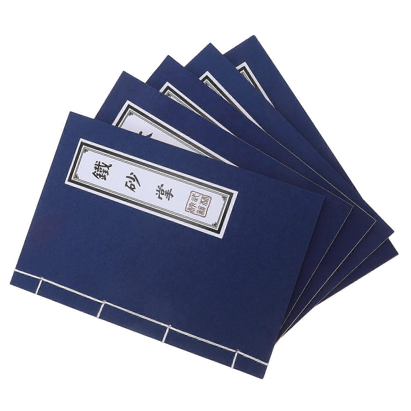 Vintage Notebook for Memo 5Pcs Chinese Style Journal with String Binding