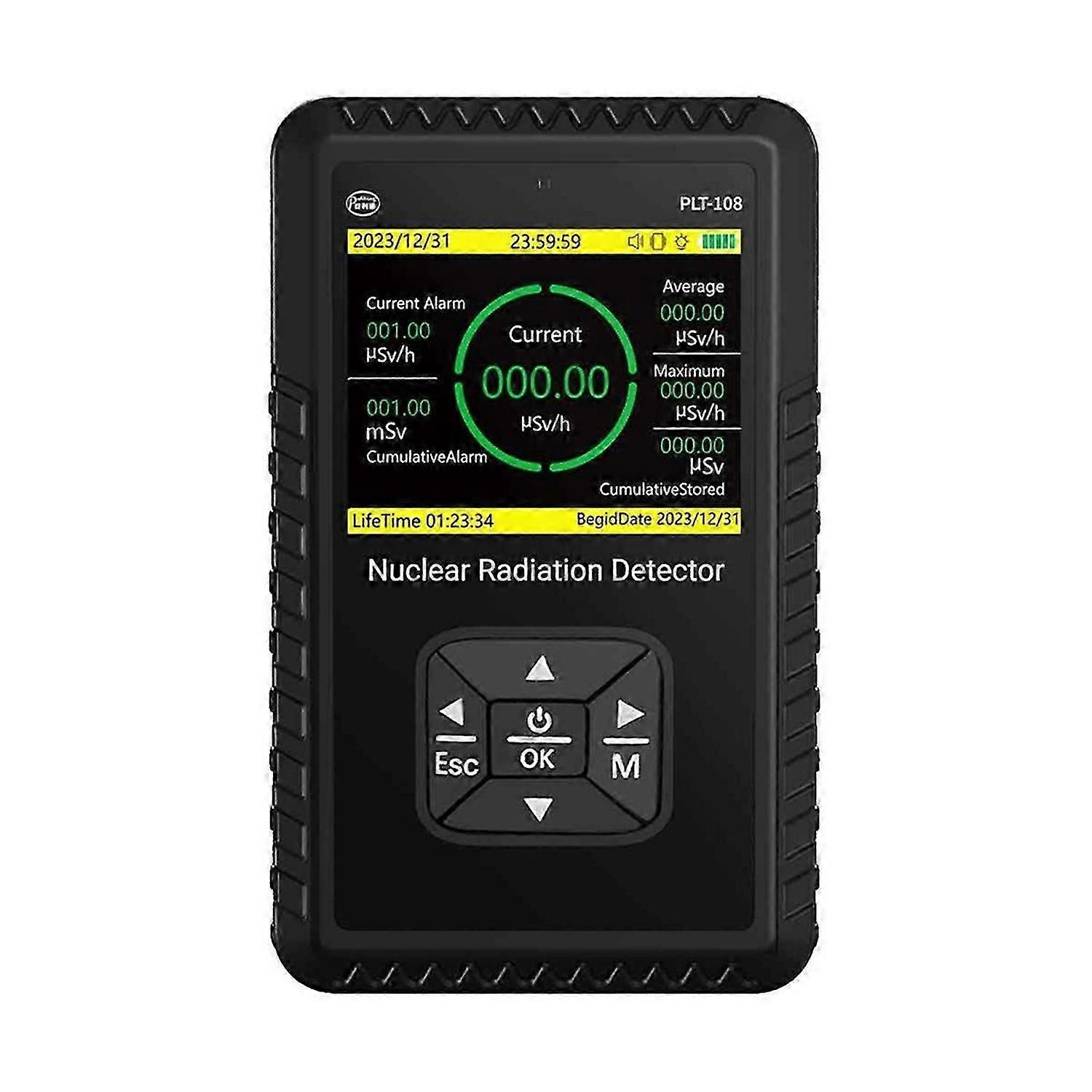 Geiger Counter Nuclear Radiation Detector - Portable Handheld Beta Gamma X-Ray Radiation Monitor Met