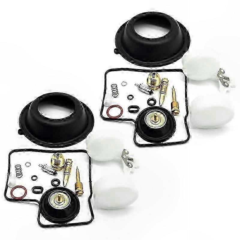 2 Sets of Carburetor Repair Kits for Shadow VT1100 Motorcycles Includes Plunger Diaphragm Cut-off Valve and Floats