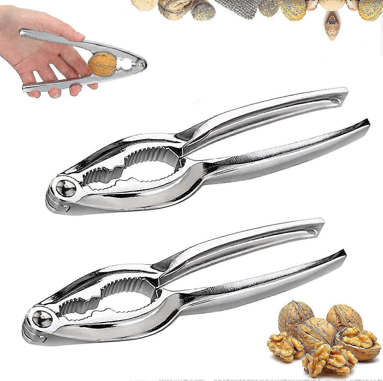 Nutcracker, 2 Pcs Walnut Nutcracker, Zinc Alloy Nutcracker, Nutcracker, Flower Nutcracker, Nutcracker Walnut, Pecan Walnut Corkscrew, Almond, Hazelnut