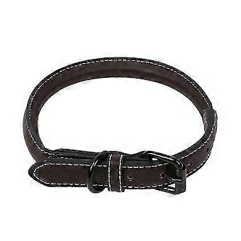 Coleira para cães, coleira de couro genuíno para cães de médio porte, coleira de couro premium para cães, coleira de couro acolchoada de luxo para cães, coleira forte para cães de 25 anos