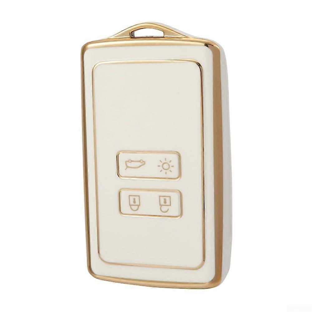 Car Key Cover Case  360Degree Protection, DoubleLayer Shockproof, Smooth Touch, White