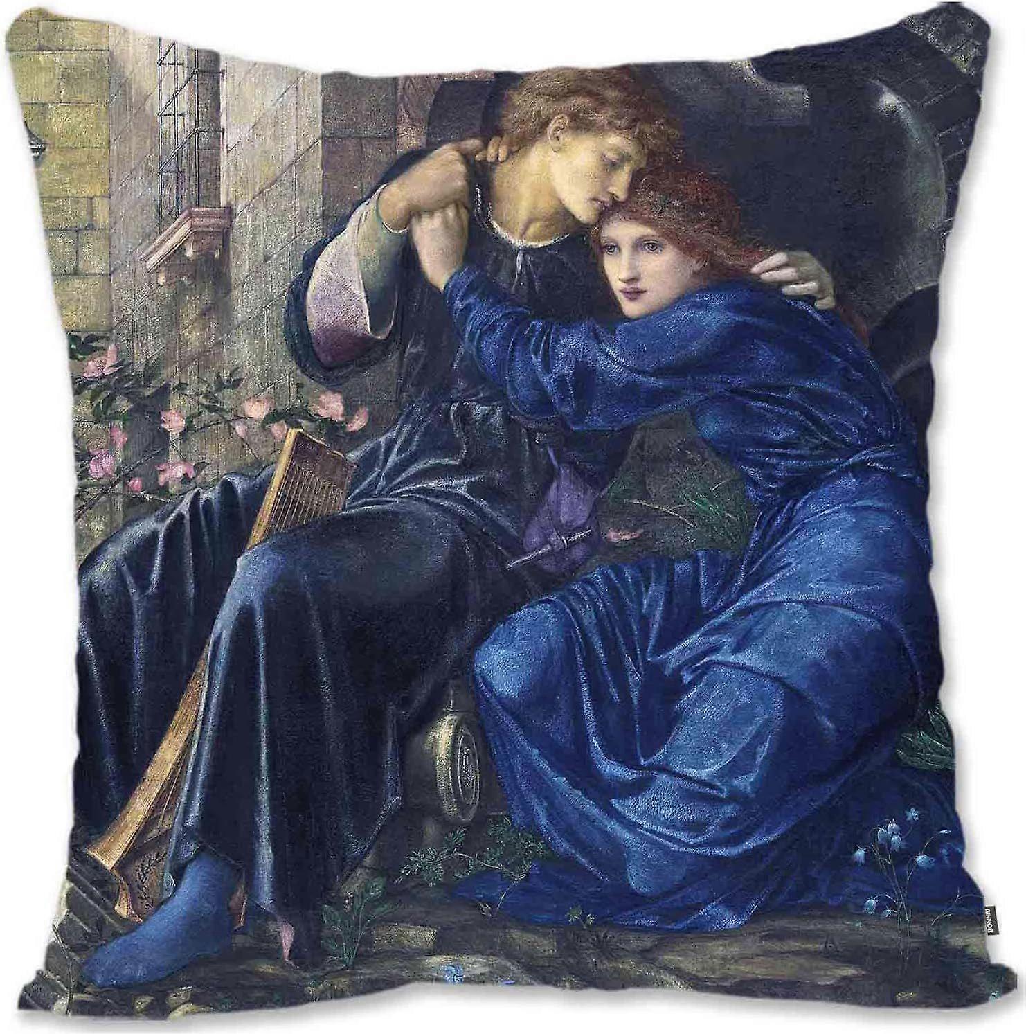 c884装飾的なスロー枕カバーカバーロマンチックな肖像画アート - バーンジョーンズ - 金星EJの鏡-廃墟EJの愛EJ(A1-452)JK884