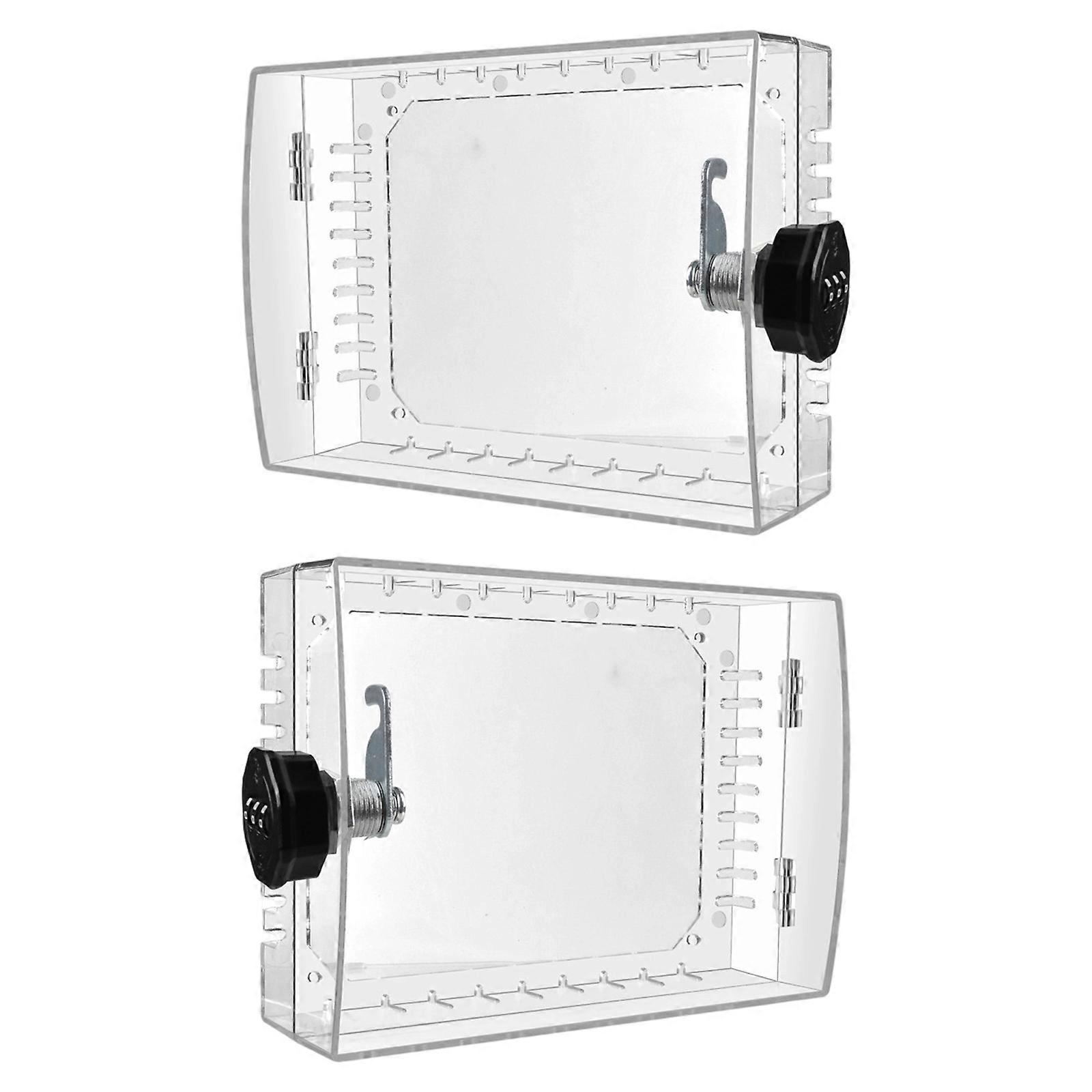 Clear PC Thermostat Lock Box with Secure Code Entry System Universal Fit for Various Temperature Controllers Multicolor
