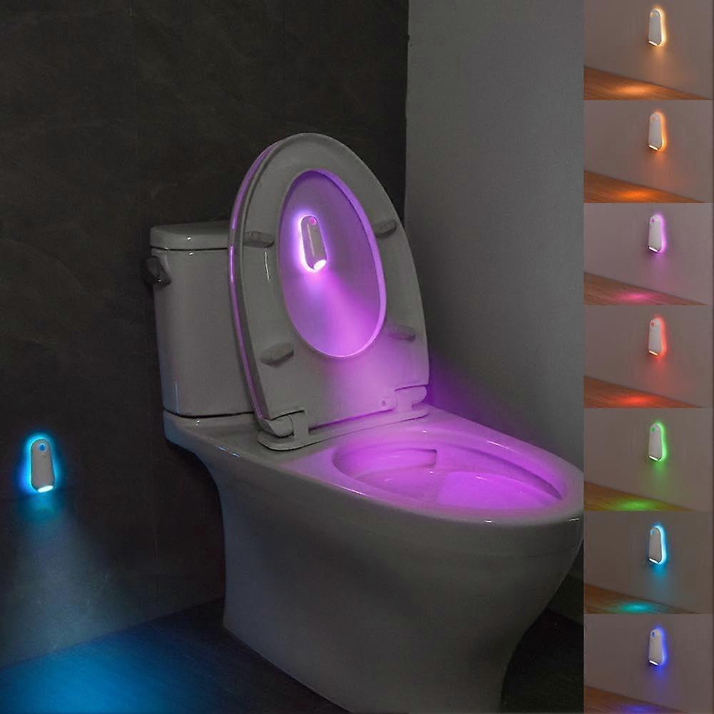 Toilet Night Lights With Motion Activated Sensor 7Color Changing LED Rechargeable Fits Any Toilet