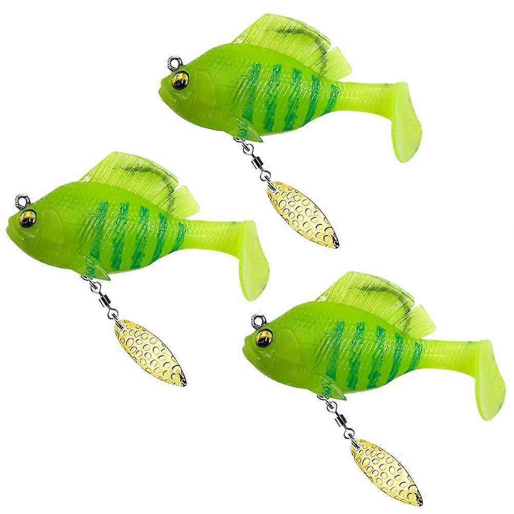 3-Piece Lifelike Fishing Lure Baits with 3D Paddle Tail and Adjustable Weight System for Freshwater and Saltwater Game Fish