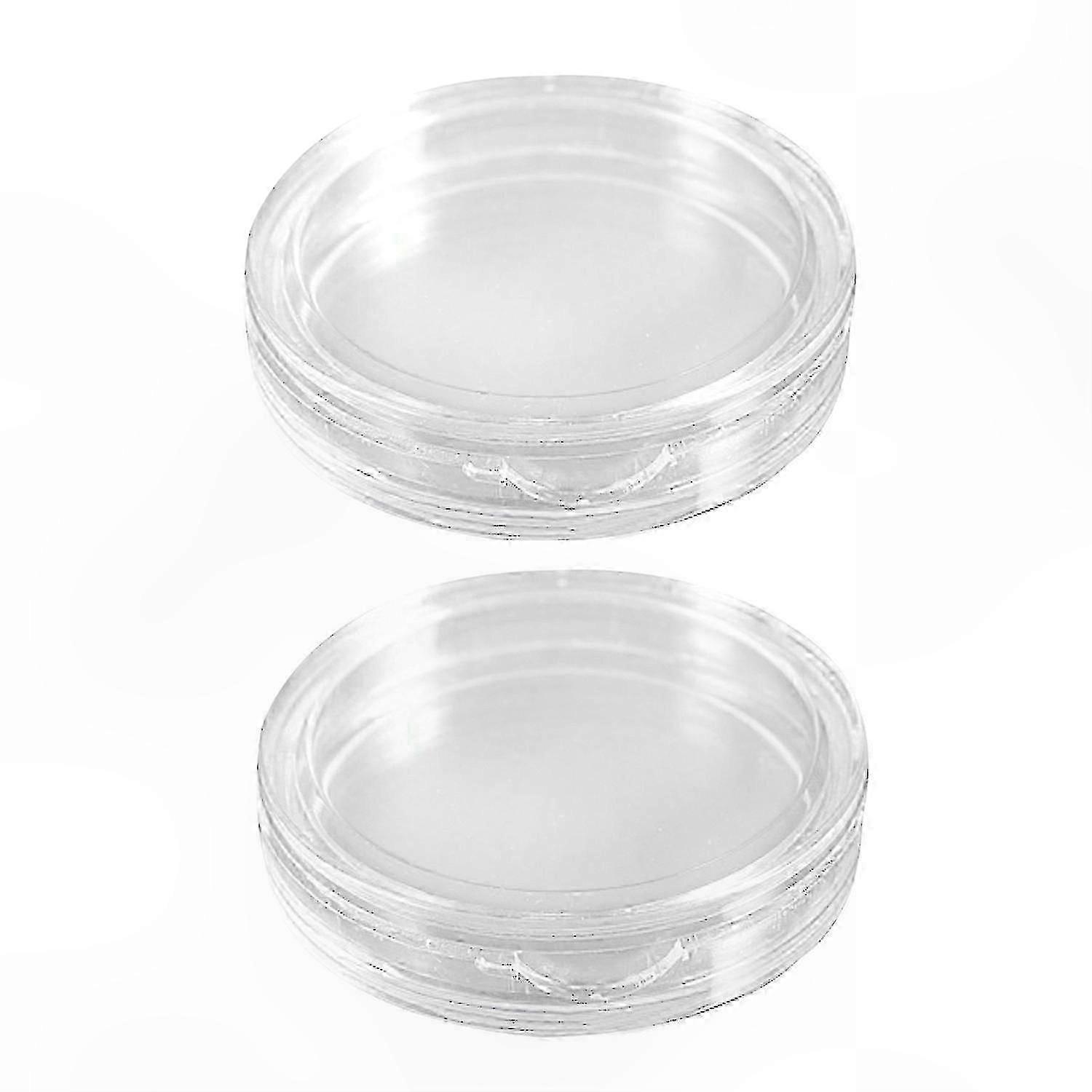 20 Pcs 38mm & 40mm Round Clear Plastic Coin Capsules Box