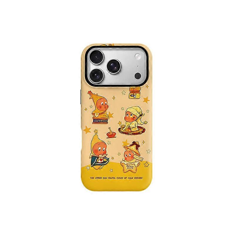 Cute cartoon character 2-in-1 magnetic stand iPhone case, frosted material.